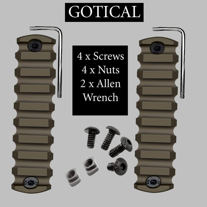 Gotical Store 13 Slots MLOK Picatinny Rail Section for M-Lok Handguard Flat Dark Earth Fit for 21mm Picatinny/Weaver Rails - Image 2